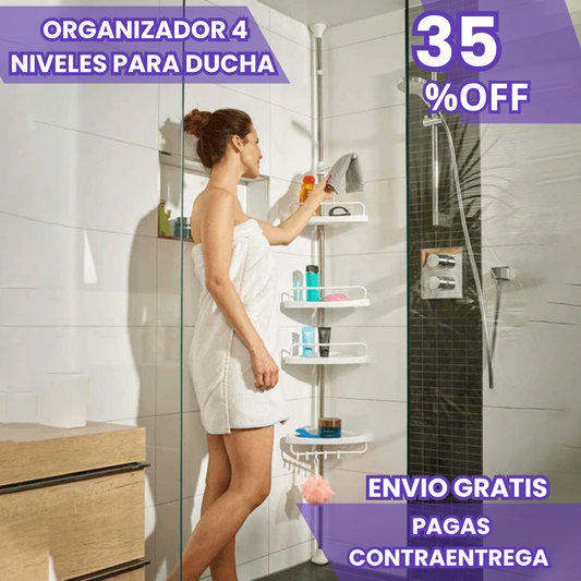 Dile Adiós al Desorden en tu Baño | Organizador De Baño Esquinero 4 Niveles