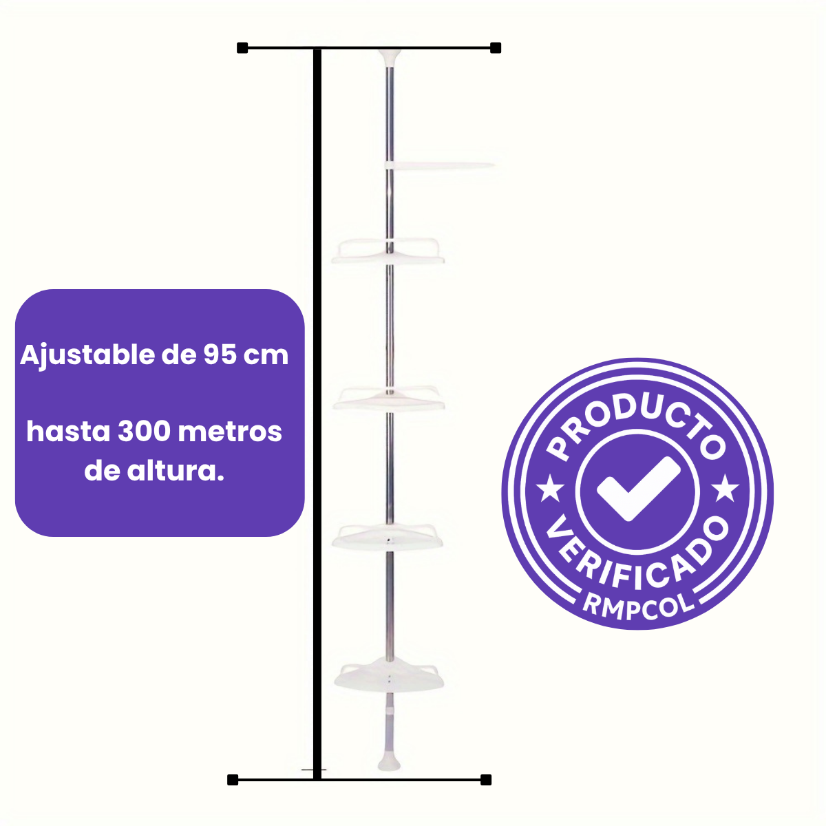 Dile Adiós al Desorden en tu Baño | Organizador De Baño Esquinero 4 Niveles